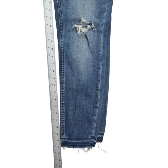 Vigoss Women's The Chelsea Skinny Blue Jeans Distressed Size 28  Blue - Picture 11 of 12